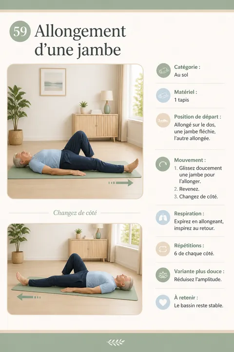Page illustrée du guide Pilates doux, aperçu 4