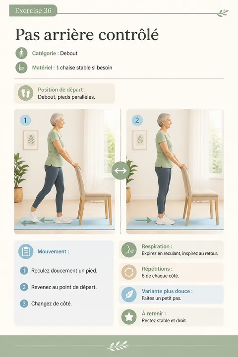Page illustrée du guide Pilates doux, aperçu 5
