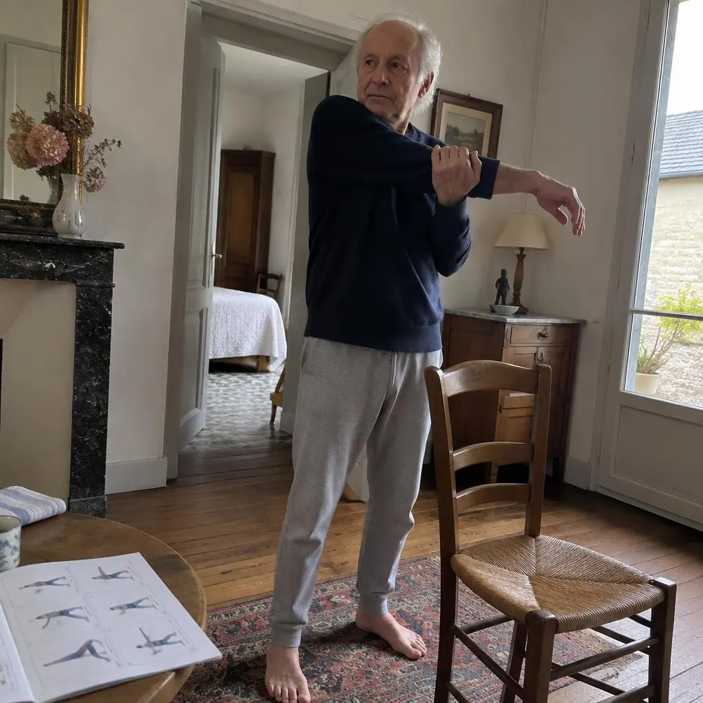 Pratique du Pilates doux à la maison, scène 4